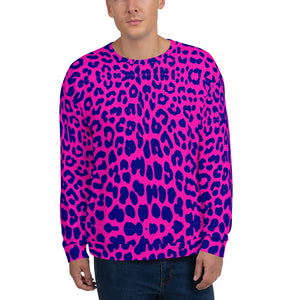 Pink & Blue Leopard Sweatshirt