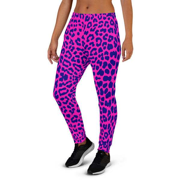 Pink & Blue Leopard Women's Sweatpants