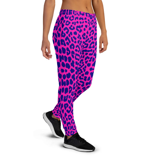 Pink & Blue Leopard Women's Sweatpants