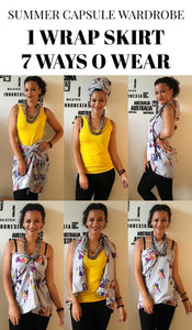 1 Wrap Skirt, 7 Ways To Wear It | Summer Capsule Wardrobe