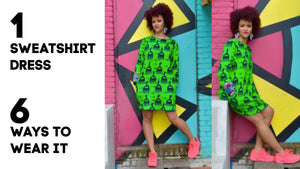 How To Style: 1 Sweatshirt Dress, 6 Ways To Wear It | Travel Outfits