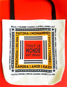 Tout Le Monde Est Beau Shopper Bag | Bsahtek Culture Couture