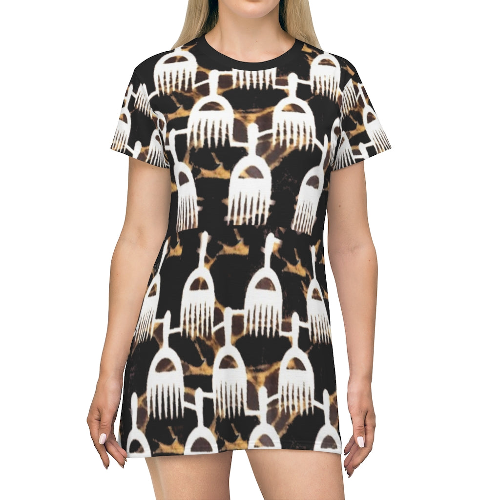 Afro Pick Up T-Shirt Dress Afro Pick Up T-Shirt Dress