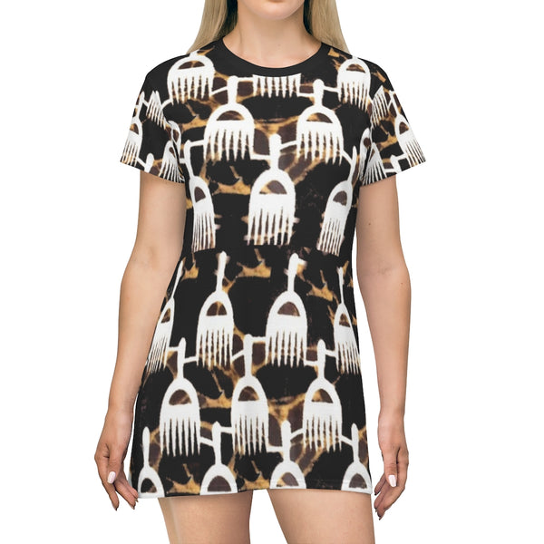 Afro Pick Up T-Shirt Dress