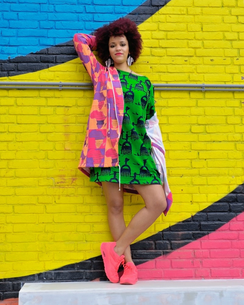 Afro Pick Sweater Dress Oversized