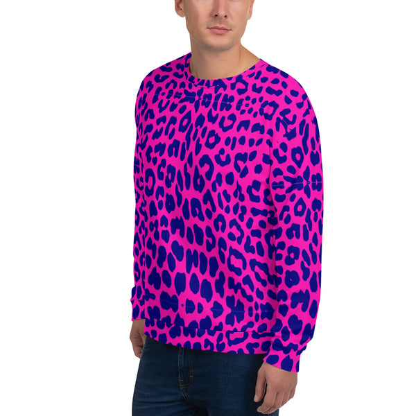 Pink & Blue Leopard Sweatshirt