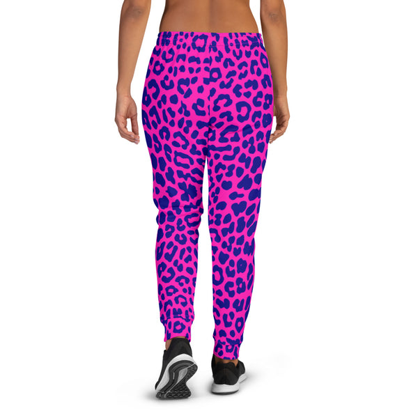 Pink & Blue Leopard Women's Sweatpants