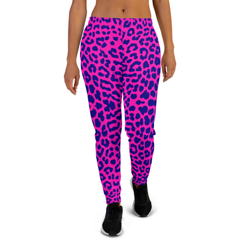 Pink & Blue Leopard Women's Sweatpants