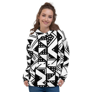 Black or White MudCloth Unisex Hoodie | Culture Couture