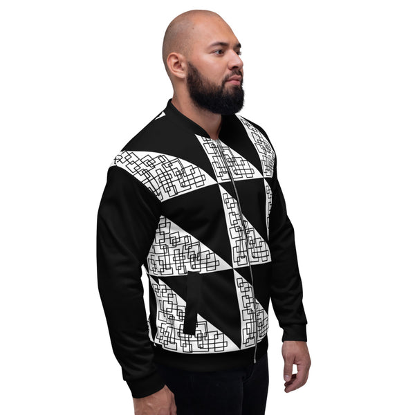 Black + White = Gris Gris Unisex Bomber Jacket
