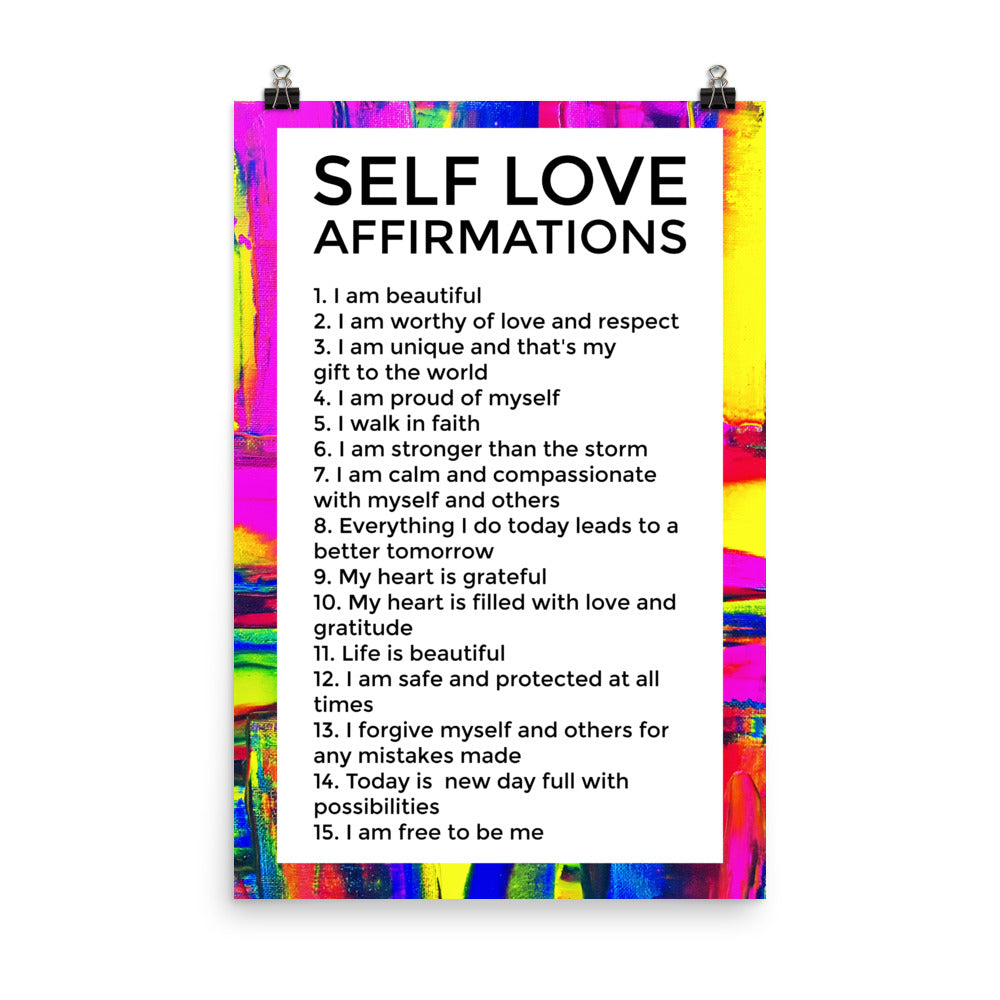 Self Love Affirmations Poster | Fanm Fortes
