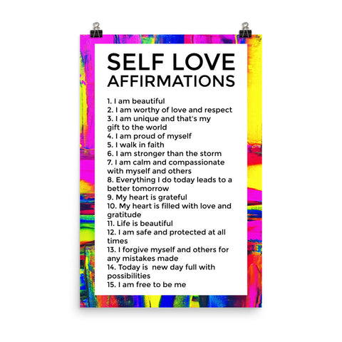 Self Love Affirmations Poster | Fanm Fortes
