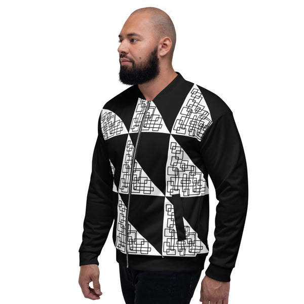 Black + White = Gris Gris Unisex Bomber Jacket
