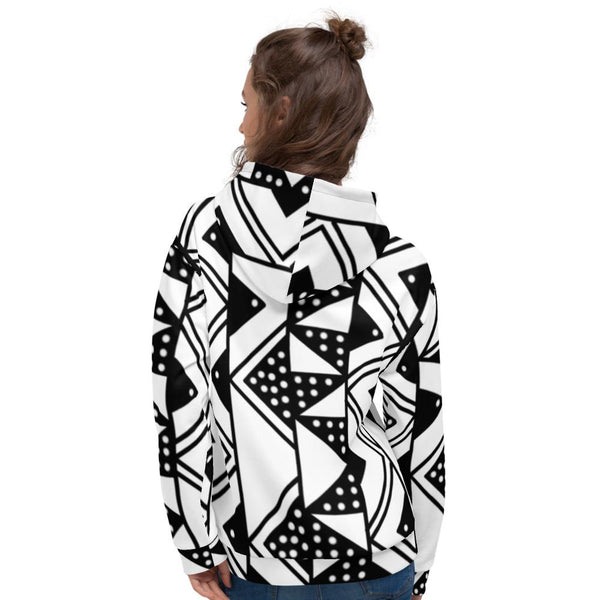Black or White MudCloth Unisex Hoodie | Culture Couture