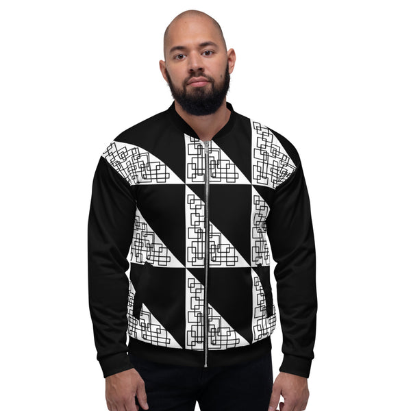 Black + White = Gris Gris Unisex Bomber Jacket